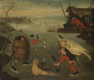 Grotesk duell på isen, c.1560